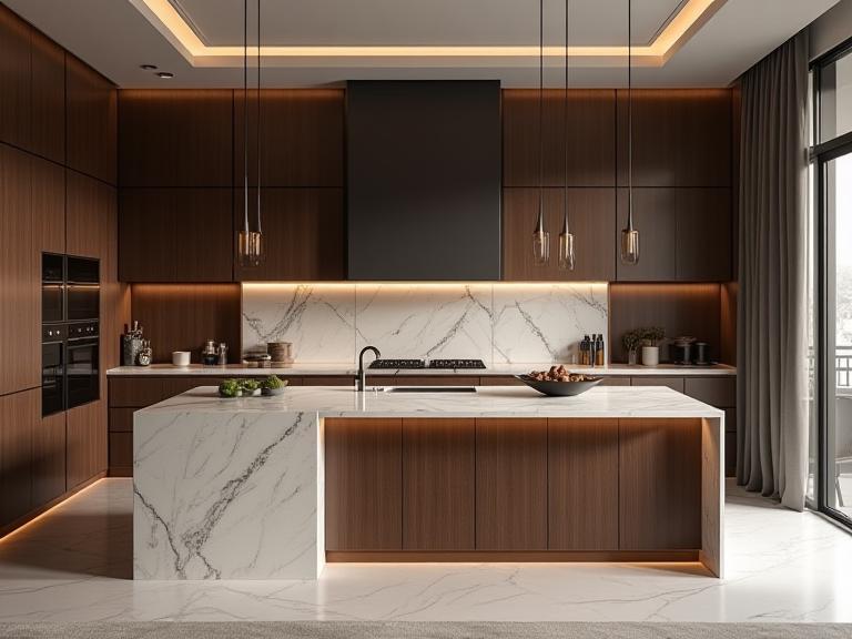 Completed modern kitchen project in Al Barsha residence